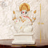 Gold White Ganpati - The Earth Store - God Statue